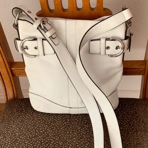 Coach  white shoulder/crossbody bag.